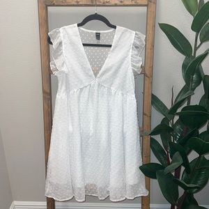 White Textured Dress